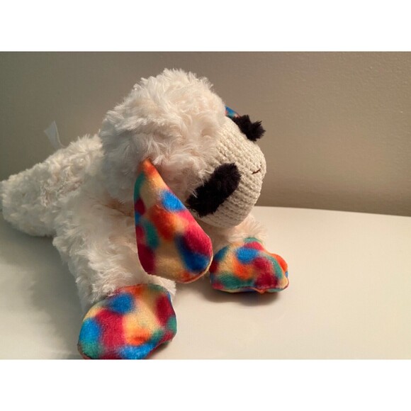 Lamb Chop Plush Dog Toy 10" Rainbow Large Multipet Squeaky - Picture 2 of 3